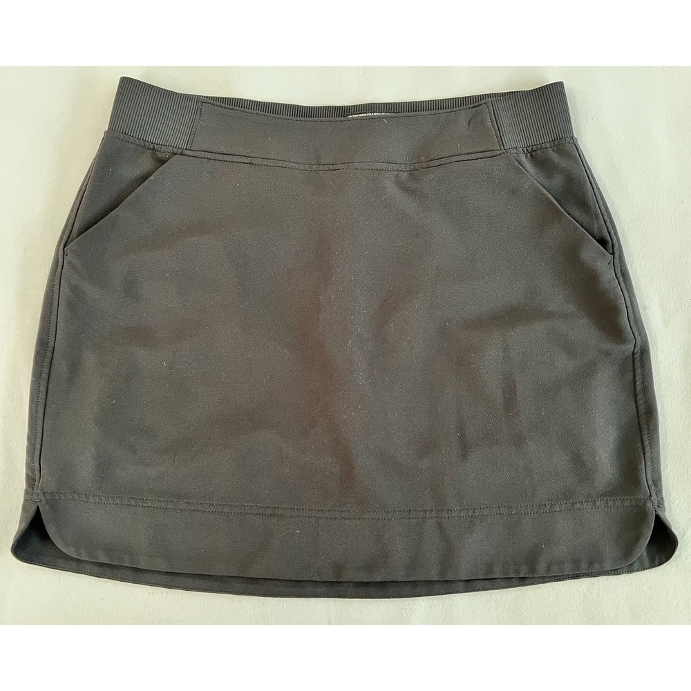 32 Degrees Cool Women's Skort Sz M Black Polyester Blend Stretch Tennis Golf EUC